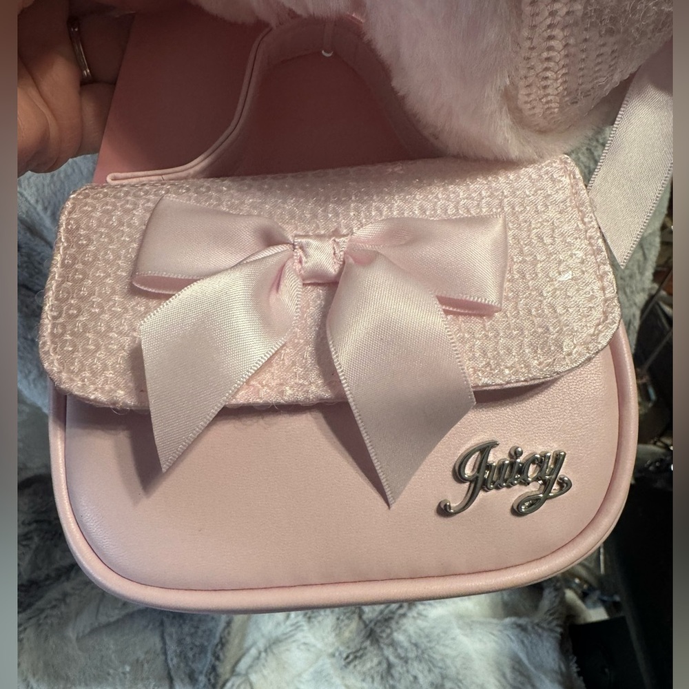 Juicy Couture - Kids Set - Mini Bag & Ear Muffs - BRAND NEW - light pink - Picture 3 of 11